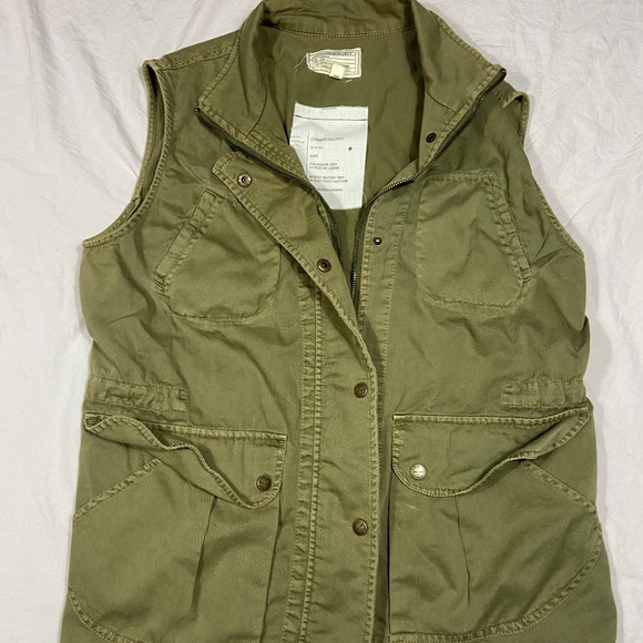 Current/Elliott Jackets & Blazers - current/elliot green cargo vest